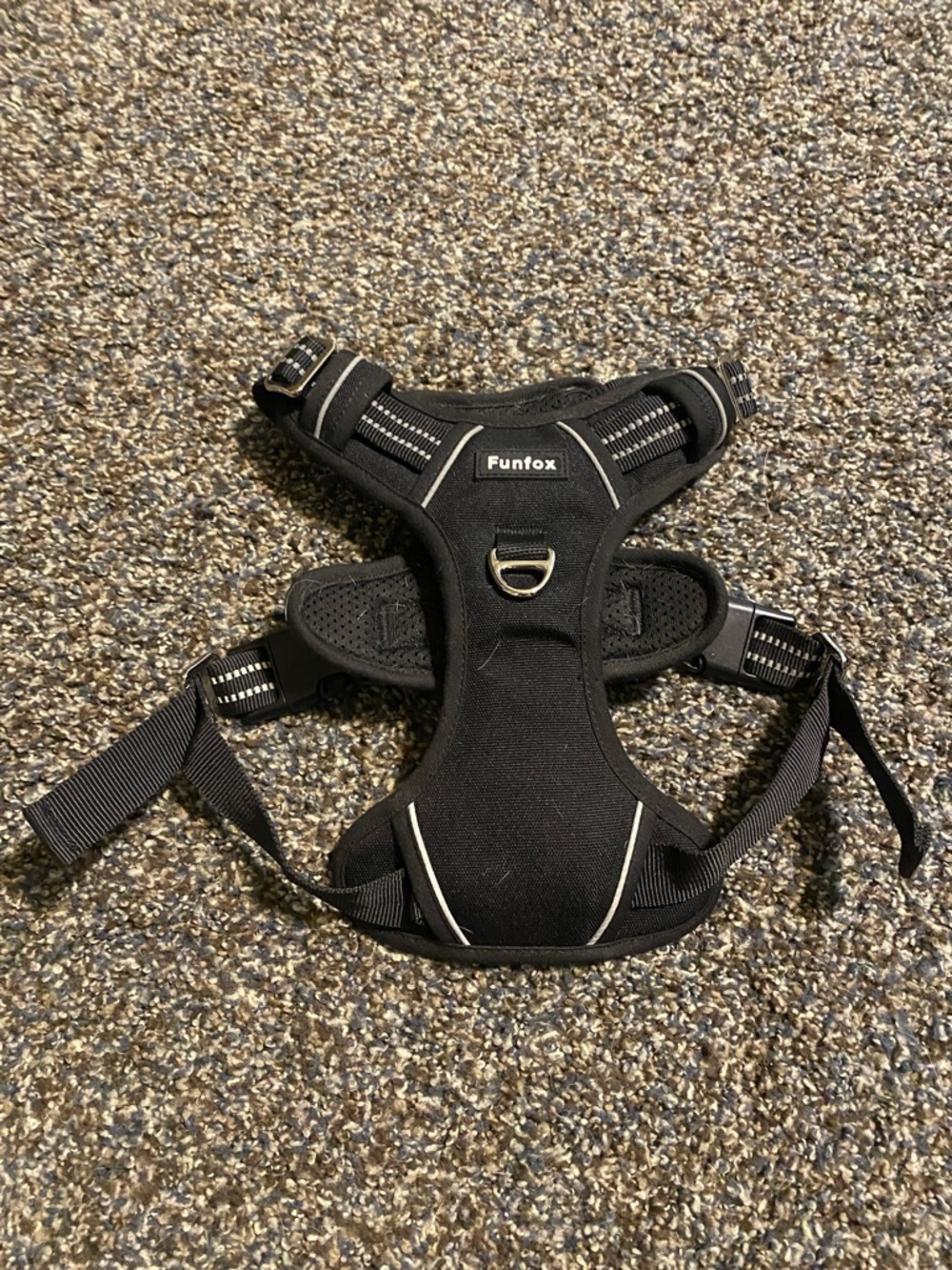 Funfox Reflective Black Dog Harness with D-Ring, Size Medium, gently used